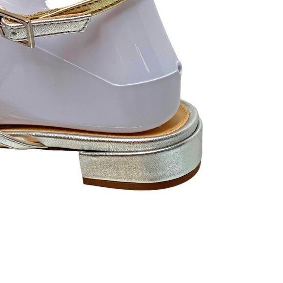 MARION PARKE Ramona Criss Cross Metallic Nappa Leather‎ Sandal  **NEW - Picture 7 of 11